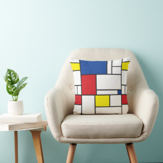 Cojín Decorativo Arte Moderno De Stijl Geométrico Minimalista Mondr