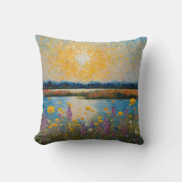 Cojín Decorativo Arte Moderno Flores Silvestres Sol
