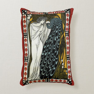 Cojín Decorativo Arte Nouveau Antiguo, El Beso por William Bradley