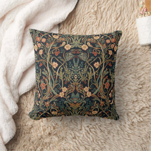 Cojín Decorativo arte nuevo William Morris Seaweed Floral Vintage