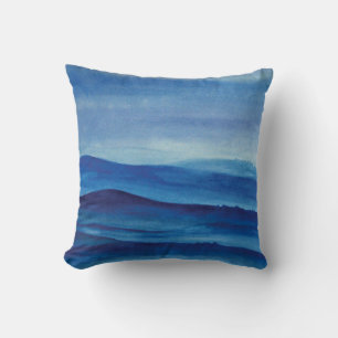 Cojín Decorativo Arte paisajístico de las montañas azules Throw Cus