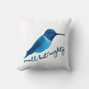 Cojín Decorativo Arte pequeño pero poderoso Blue Hummingbird