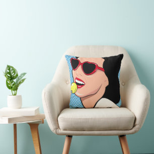 Cojín Decorativo Arte pop   Chica Candy