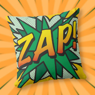 Cojín Decorativo Arte Pop de Cómic Retro Divertido ZAP