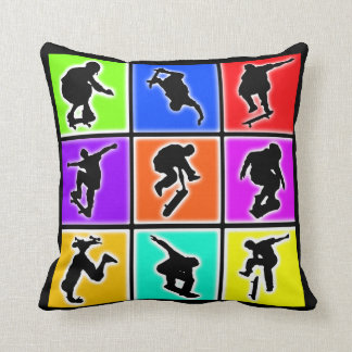 Cojín Decorativo Arte pop de los skateres