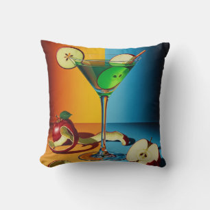 Cojín Decorativo Arte Pop de Martini de Manzana