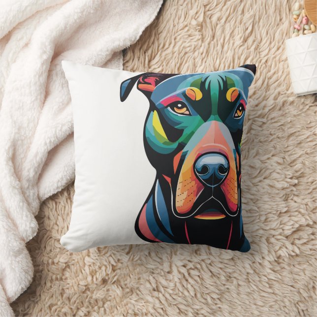 Cojín Decorativo Arte pop de perro (Manta)