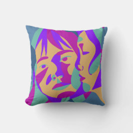 Cojín Decorativo Arte pop | Dos mujeres | Brillante |Cojín decorati