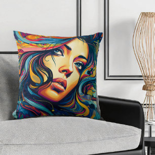Cojín Decorativo Arte pop femenino