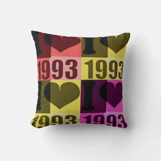 Cojín Decorativo Arte pop - Me encanta 1993 - Pillow (Anverso)