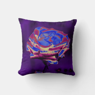 Cojín Decorativo Arte pop Rosa azul y púrpura