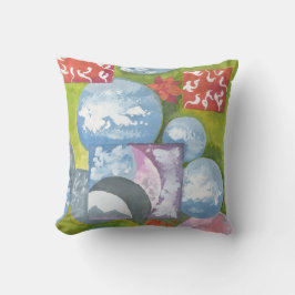 Cojín Decorativo Arte popular de observación de AnyaC
