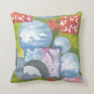 Cojín Decorativo Arte popular de observación de AnyaC