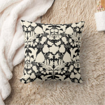 Arte popular negro y crema Otomi Patrón simétrico