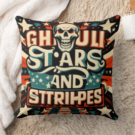Cojín Decorativo Arte Poster de Halloween en Estados Unidos