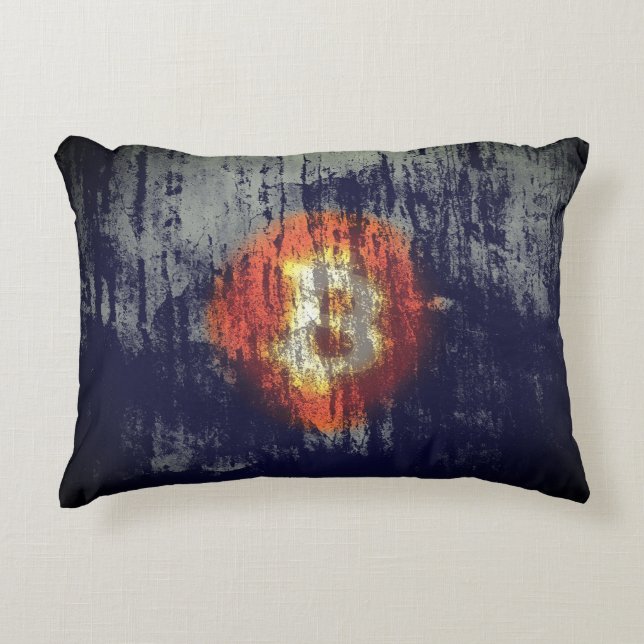 Cojín Decorativo Arte Resistente Bitcoin (Anverso)