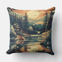 Arte Retro Escandinavo Hogar Montañoso