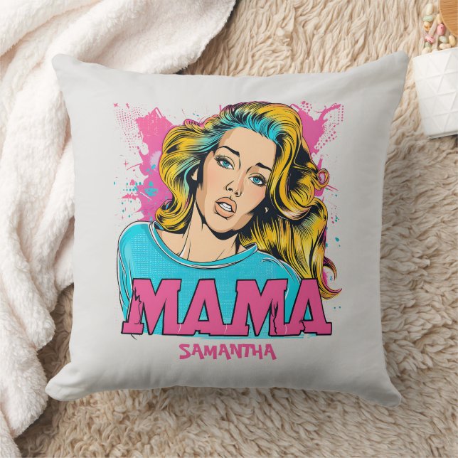 Cojín Decorativo Arte Retro Mama Pop Personalizado (20) (Manta)