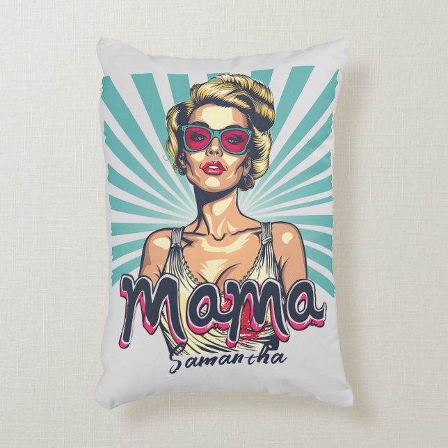 Cojín Decorativo Arte Retro Mama Pop Personalizado (7) (Frente (Vertical))