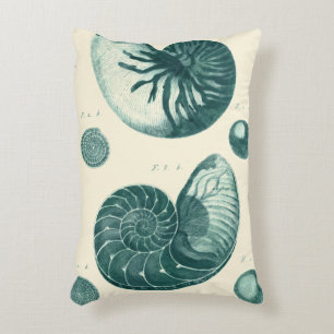 Cojín Decorativo Arte rojo y verde del Seashell