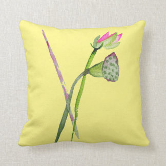 Cojín Decorativo Arte rosado del budista de zen de la flor de Lotus