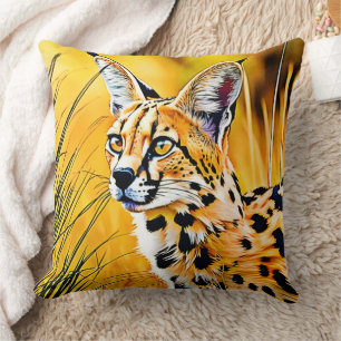 Cojín Decorativo Arte serval africano