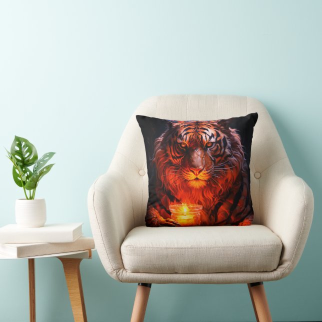 Cojín Decorativo Arte tigre (Silla)