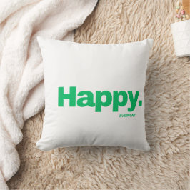 Cojín Decorativo Arte tipográfico Feliz para todos