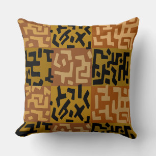 COJÍN DECORATIVO ARTE TRIBAL AFRICANO BAKUBA