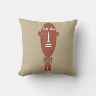Cojín Decorativo Arte tribal indígena africano moderno abstracto