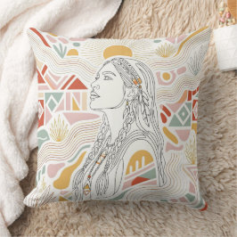 Cojín Decorativo Arte Tribal Nativo Americano