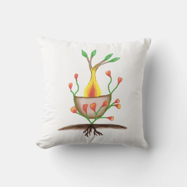 Cojín Decorativo Arte vegetal infantil (Anverso)