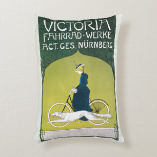 Cojín Decorativo Arte vintage Art Nouveau, Victoria Fahrrad Werke,