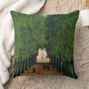 Cojín Decorativo Arte vintage de Henri Rousseau de París con árbole