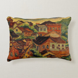 Cojín Decorativo Arte vintage de Tamsui y Chen Cheng-Po/Taiwan