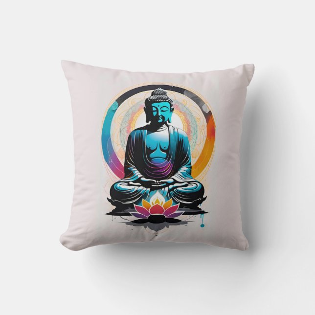 Cojín Decorativo Arte Zen de Buda (Anverso)
