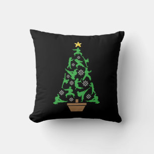 Cojín Decorativo Artes Marciales de Mujeres - Árbol de Navidad de K