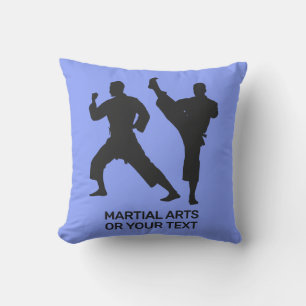 Cojín Decorativo Artes Marciales de Texto y Color Personalizados