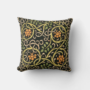 Cojín Decorativo Artes y Oficios Vintage Patrón Floral Roycroft