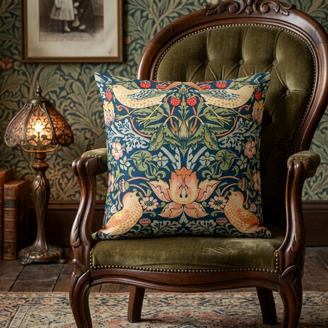 Cojín Decorativo Artista de Fresas William Morris Pillow (Subido por el creador)