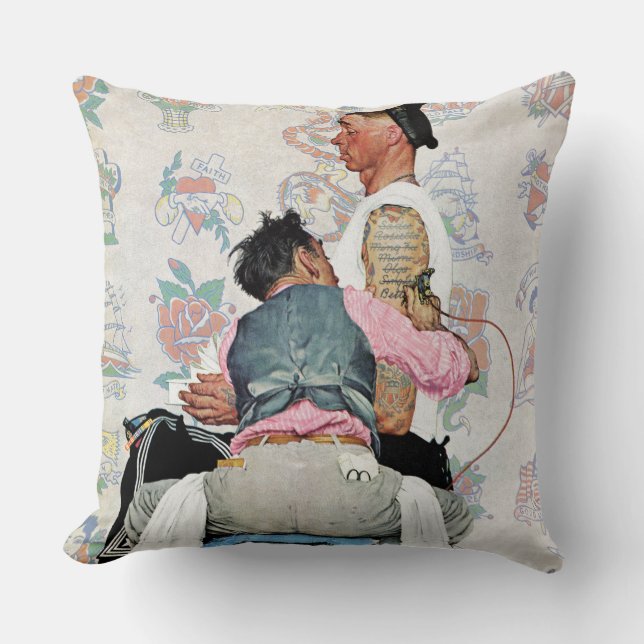 Cojín Decorativo Artista del tatuaje (Anverso)