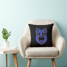 Artistic German Shepherd Blue & Black Design