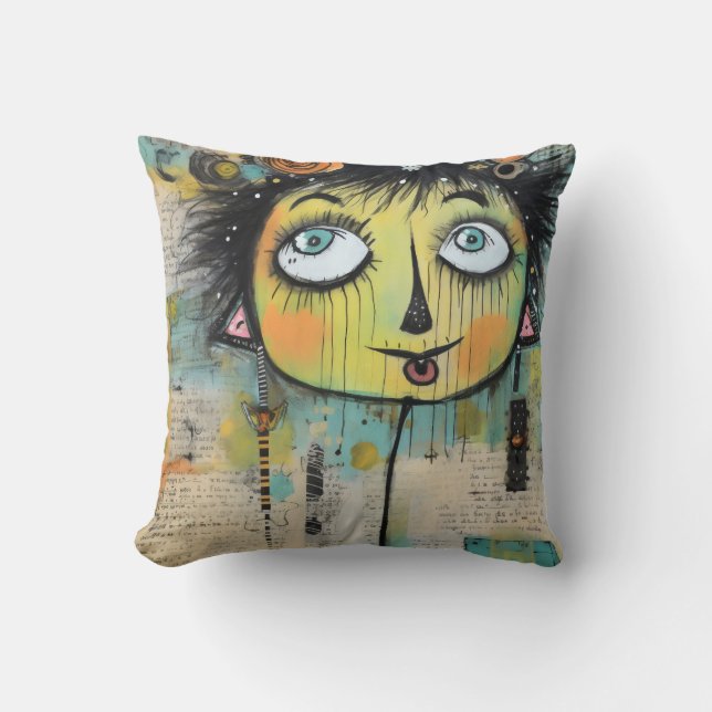 Cojín Decorativo ArtLady 11 Encantadora y angustiada (Anverso)