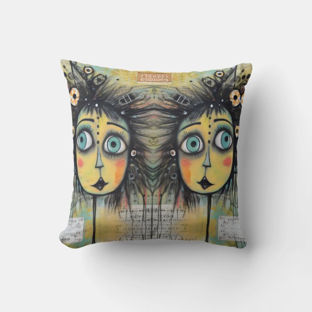 Cojín Decorativo ArtLady 12 Encantadora y angustiada (Anverso)