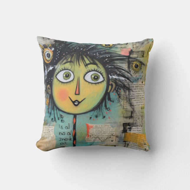Cojín Decorativo ArtLady 17 Encantadora y angustiada (Anverso)