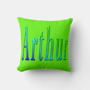 Cojín Decorativo Arturo, nombre, logotipo, amortiguador del tiro de