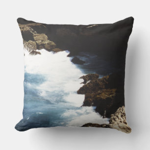 Cojín Decorativo Aruba Océano Chocando Contra Las Rocas