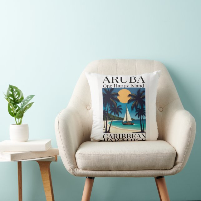 Cojín Decorativo Aruba, una isla feliz (Silla)