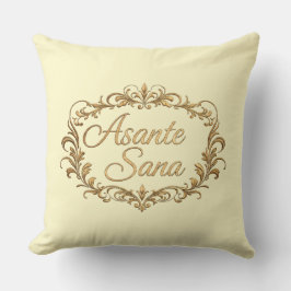 Cojín Decorativo Asante Sana Carmesí & Crema de Mantequilla – Óvalo