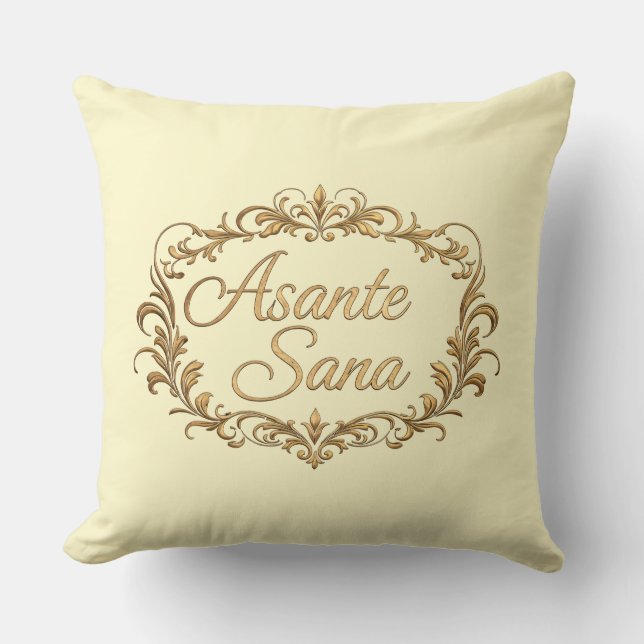Cojín Decorativo Asante Sana Crimson & Butter Cream – Gilded Oval V (Anverso)